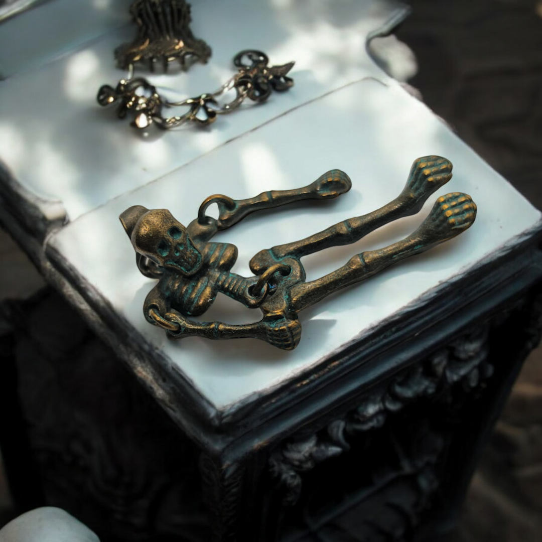 Bare Beauty Earrings - Gothic, Skeleton Jewelry, Grunge Halloween Ear Accessories