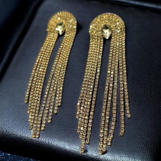 Glitter Ball Rhinestone Earrings