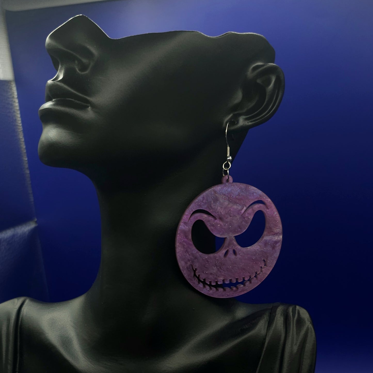 Indigo Nightmare Earrings - Funky Quirky Jewelry, Iridescent Grunge Gothic Earrings