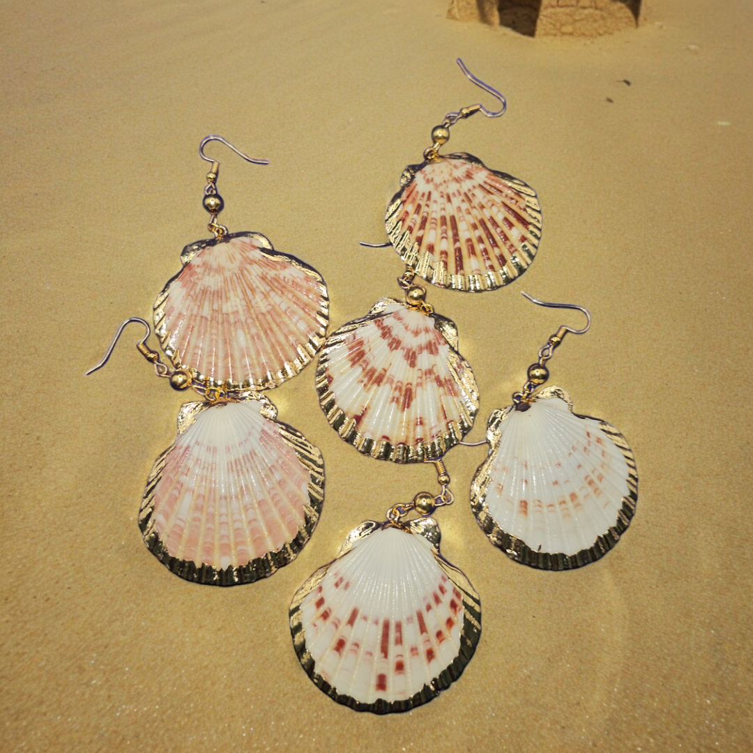 What a Calamity Earrings - Bohemian Shell Jewelry, Beach Holiday Ear Accessories