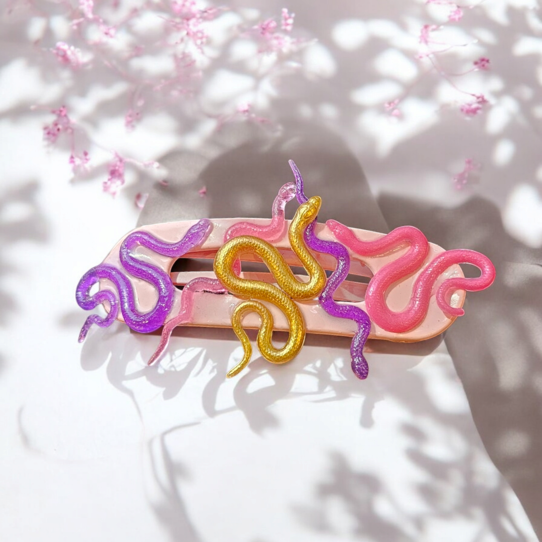 Medusa Magic Hair Clip -  Pastel Gothic Barette, Whimsical Alternative Head Clasp